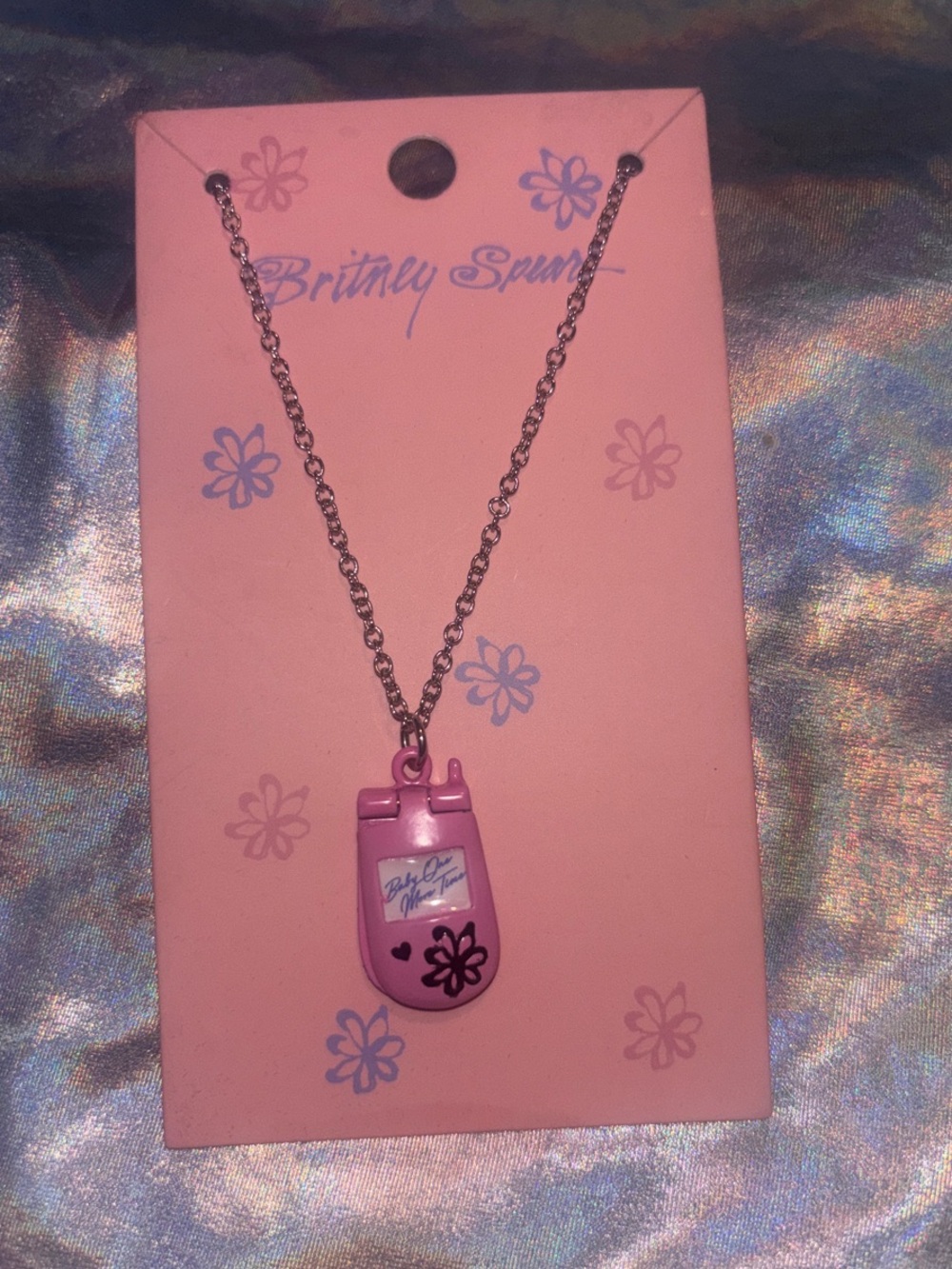 Britney Spears Flip Phone Pendant Necklace